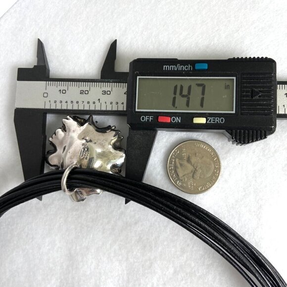 VTG Bat-Ami Sterling Silver 3 Dimensional Electroform Flower Pendant Necklace - Picture 14 of 16